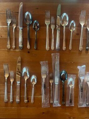 Christofle Aria Silverplate 40-Pc Flatware Set Service for 8